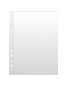 Folie de protectie Noki 4862, A4, portret, 200 microni, plastic, transparent, cu perforatii, cu fermoar, set 5 buc