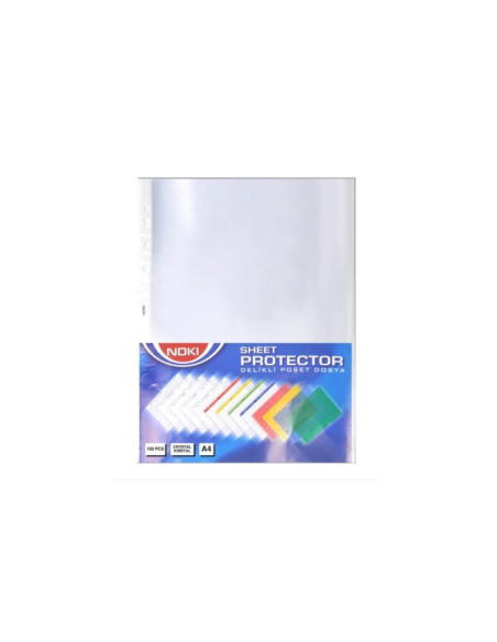 Folie de protectie Noki 54430 / 483, A4, portret, 45 microni, plastic, cristal, set 100 buc