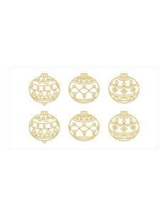 Sablon AMOS pictura geam Deco SDOPP-S19 6 bucati/set, globuri Craciun