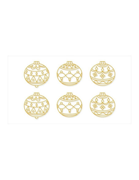 Sablon AMOS pictura geam Deco SDOPP-S19 6 bucati/set, globuri Craciun