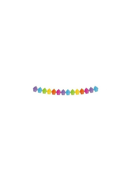 Ghirlanda decorativa GoDan Party Colored Cupcakes, 360x13.1x18cm, diverse culori, 405551
